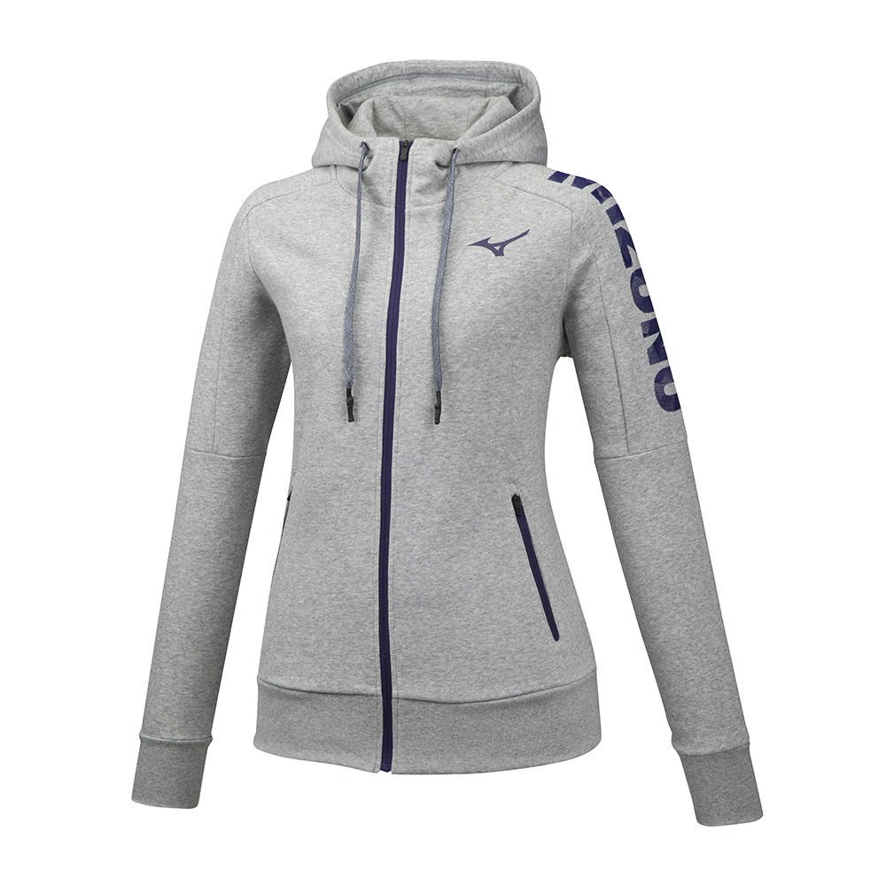 Mizuno Women's Heritage Zip Hoodie Grey (K2GC970105-KOM)